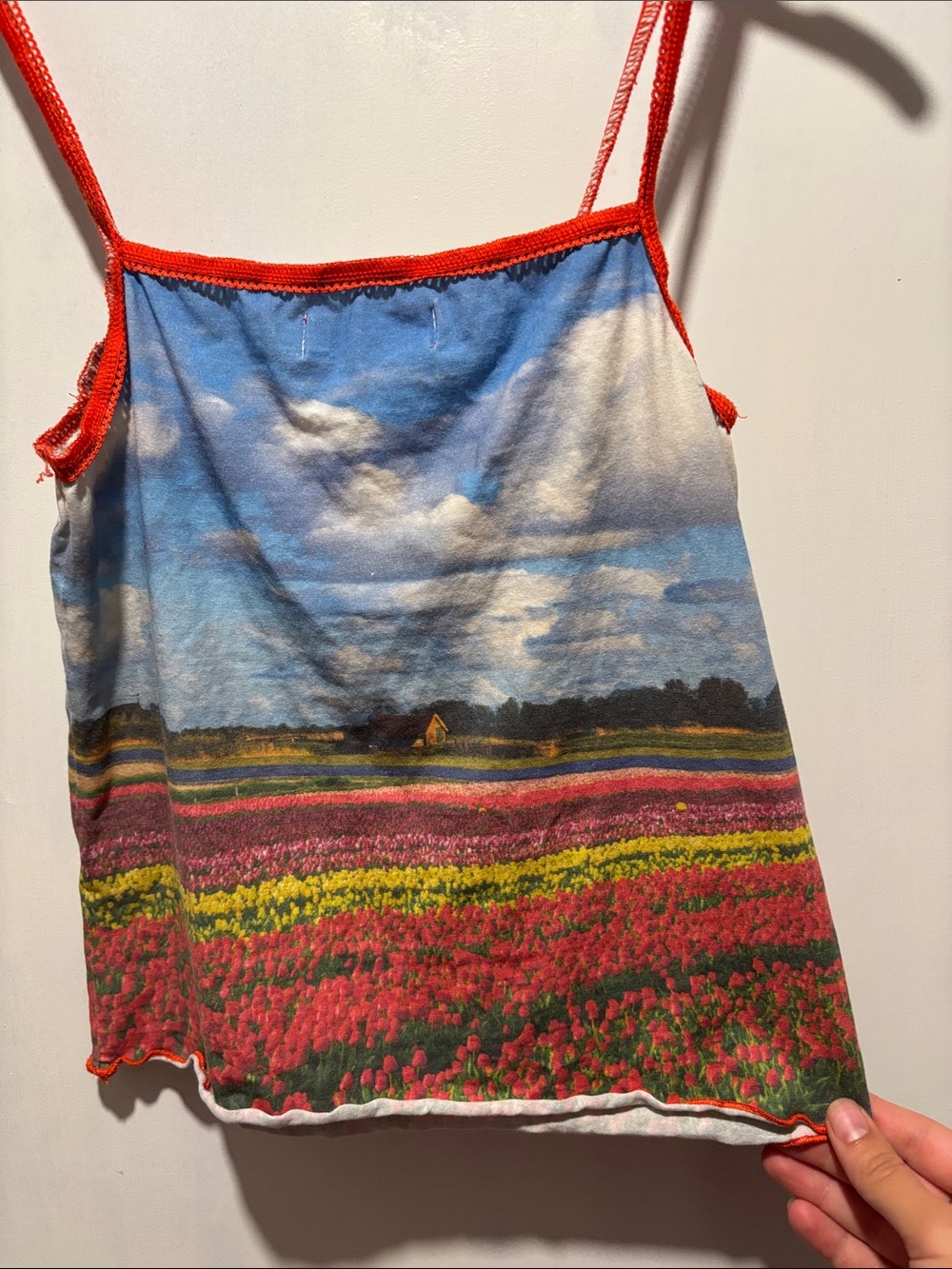 TYLER MCGILLIVARY tulip fields tank top flowers size medium cotton - Picture 7 of 7